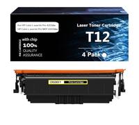 CFDFDA T12 Remplacement Compatible de la Cartouche de Toner par Puce pour HP Color Laserjet Pro 4203dw MFP 4303fdw Imprimante, 1 Pack-Noir, Haut Rendement 7400 Pages,Yellow