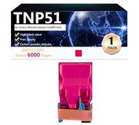 CFDFDA TNP51 Cartouche de Toner (avec Puce) de Remplacement pour Konica Minolta bizhub C3100P 3110 Prinetr, 6000 Pages, Quatre Couleurs,Magenta