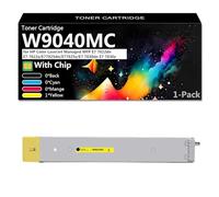 CFDFDA W9040MC Cartouche de Toner avec Puce Multifonction pour HP Color LaserJet Managed MFP E7 7822dn E7 7822z E77825dn E77825z E7 7830dn E7 7830z Imprimante, Facile à Installer,Yellow