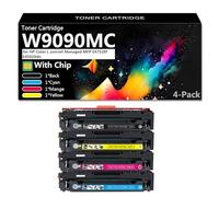 CFDFDA W9090MC Cartouche de Toner Compatible Multifonction pour HP Color Laserjet Managed E47528f E45028dn Imprimante, Installation Facile, 8600 Pages,1 Set
