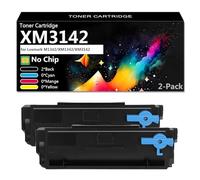 CFDFDA XM3142 Cartouches de Toner compatibles pour Lexmark M1342 XM1342 XM3142 Imprimantes, sans Puce, Rendement Élevé 18000 Pages, Impression Claire,2*Black