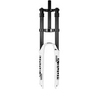 CFDZCP Fourches pour vélo Fourche À Suspension De Descente for Vélo De Montagne DH, Fourche À Air XC VTT 26 27,5 29 Pouces, Course 140 Mm, Double Épaule 1/1-8(White,26'')