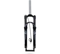 CFDZCP Fourches pour vélo Fourche Avant De Vélo VTT 26/27,5/29 Pouces, Amortisseurs À Ressort D'huile avec Réglage du Rebond, Course De 80 Mm, Direction Droite De 28,6 Mm(White,29'')