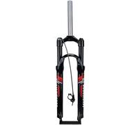 CFDZCP Fourches pour vélo Fourche Avant De Vélo VTT 26/27,5/29 Pouces, Amortisseurs À Ressort D'huile avec Réglage du Rebond, Course De 80 Mm, Direction Droite De 28,6 Mm(Red,26'')