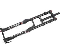 CFDZCP Fourches pour vélo Fourche pneumatique DH VTT 26/27,5/29'', Fourche à Suspension for vélo de Montagne, Course de 140 mm, réglage du Rebond, axe traversant(Schwarz,26inch)