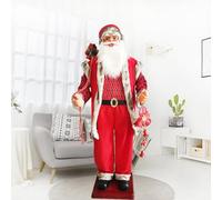 CFDZCP Grand Père Noël Chantant Et Dansant, Poupée Électrique De Noël Grandeur Nature, Décoration Musicale Animée for L'entrée d'un Hôtel Ou d'un Centre Commercial(6)