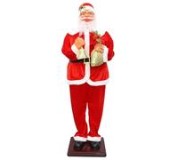 CFDZCP Père Noël Animé Et Sonore, Statue Grandeur Nature De Père Noël Électrique, Décoration De Noël, 1,8 M, Cadeau Amusant for Enfants Et Adultes(A)