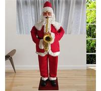 CFDZCP Père Noël Grandeur Nature Chantant Et Dansant, Figurine Électrique De 180 Cm (6 Pieds), Décoration De Noël for Jardin Extérieur/intérieur.(H)