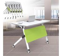 CFDZCP Tables de conférence Table De Conférence Pliante 55,1 X 23,6 X 29,5 Pouces, Table De Salle De Conférence Pliante Blanche avec Roues Silencieuses, Table De Réunion Mobile,(1pcs)