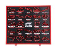 CFEWV 1 Pièces Calendrier Formule 1 2026 - Calendrier F1 Saison De Course Décorations, Calendrier Des Courses De F1 2026, Plans Des Circuits De Formule 1 Et 24 Affiches De Circuits, Cadeau De Course