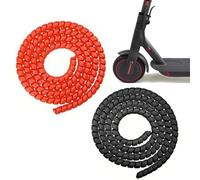 CFEWV 2 Pièces Protège Câble, Gaine Spirale De Protection Câble 100 Cm En Résistant, Gaine Electrique Flexible Trottinette Pour Xiaomi 1S/M365/Pro Pour Ninebot, Gaine Cable Anti-Usure(Rouge, Noir)
