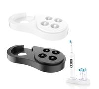 CFEWV 2 Pièces Support De Brosse À Dents Électrique, Support pour Oral B, Base De Rechange Compatible avec Brosse À Dents pour Oral B Et 4 Têtes De Brosse À Dents (Blanc, Noir)