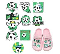 CFEWV Lot De 10 Breloques Thème Football, Décorations Pour Crocs Pins, Accessoires De Football Pour Jeunes, Garçons Et Hommes.