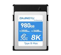 CFexpress 4.0 Carte mémoire 980 Go Type B - 3500 Mo/s en lecture/3400 Mo/s en écriture 8K/4K RAW Support vidéo compatible avec appareils photo Nikon Z9/Z8 & Canon R5/R3 Résistant aux chocs et aux