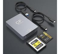 CFexpress Lecteur de carte double fente type B et SD, lecteur de carte CF Express B 10 Gbit/s avec vitesse de transfert USB 3.1 Gen 2, lecteur de carte CFExpress de type B avec câble USB C vers USB A