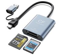 CFexpress Lecteur de carte mémoire type A et SD USB-C 3.2 Gen 2 10 Gbit/s - Lecteur de carte mémoire portable haute vitesse pour appareils photo Sony - Compatible avec Lexar SanDisk ProGrade Sony
