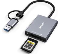 CFexpress Type A Card Reader with USB 3.2 (Gen 2) 10Gbps, USB-C and USB-A Adapter 2 in 1 Type B CFexpress, Compatible with Windows/Mac/Linux/Android