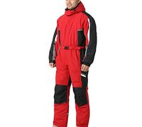 cffvdiz Costume De Ski pour Hommes Femmes Une Pièce De Ski Costumes De Ski Adulte Hiver Extérieur Étanche Imperméable Snowsuits Sautons Combinaisilles pour Les Sports De Neige,Rouge,S