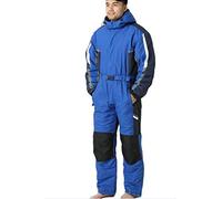 cffvdiz Costume De Ski pour Hommes Femmes Une Pièce De Ski Costumes De Ski Adulte Hiver Extérieur Étanche Imperméable Snowsuits Sautons Combinaisilles pour Les Sports De Neige,Bleu,XXL