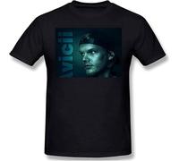 cfgabc Avicii T Shirt Men Summer New Classic-Fit Short Sleeves Novelty Cotton Shirt Black 3XL