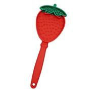 CFGTEKMB Cuillère en Silicone pour lécher Les Fraises Chiens Chats Jouet de léchage Réduction du Stress Ennui Distributeur interactif pour Animaux Facile à Nettoyer Trou pour Suspendre,Rouge