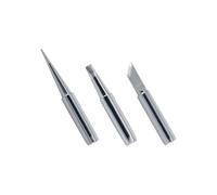 CFH Lot de 3 pannes à souder LSS 224-0,2 mm, forme de burin de 3,2 mm, forme de lame de 5 mm, accessoires pour station de soudage professionnelle numérique LD 222 et fer à souder électrique réglable