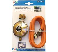 CFH 52452 Régulateur de Pression 50 mbar avec Tuyau de Gaz de 80 cm