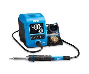 CFH Station de soudage professionnelle numérique 40 W LD 222 - Affichage LCD, température réglable 150-480 °C, chauffage rapide, support de fer à souder pour gaucher/droitier, panne à souder