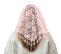CFifHtOL Voile Pour l'Église catholique, Couvre-chefs triangulaires, Rose, 1