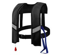 CFITANK Gilet de sauvetage entièrement automatique avec réflecteurs pour les aventures en plein air, fonction de gonflage automatique et sifflet de sécurité, idéal pour les sports nautiques et les