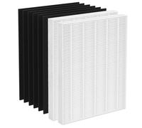 CFKREYA Lot de 2 filtres de rechange HEPA 9287101 compatibles avec les purificateurs Fellows Aeramax 190, 200 et DB55/DX55, 2 filtres HEPA et 6 préfiltres à charbon supplémentaires.