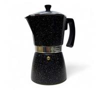 Cflagrant Cafetière Italienne Induction, Aluminium, Compatible Tous Feux, 6/9/12 Tasses, Noir Moucheté (6 Tasses)