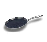 Cflagrant® Poêle à frire en inox de qualité premium 18/10 revêtement 3D nid d’abeille anti rayures de qualité professionnelle (Crêpière 28cm)