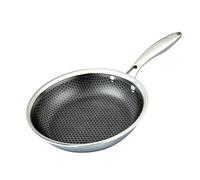 Cflagrant® Poêle à frire Hybride en inox de qualité premium 18/10 et revêtement 3D nid d’abeille anti rayures de qualité professionnelle sans PFOA (XXL 30cm)