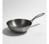 Cflagrant® Poêle en Acier Inoxydable Triply Inox 18/10 sans PFAS/PFOA/PTFE/Cadmium et Sans Revêtement Antiadhésif (Wok 28cm)