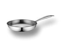 Cflagrant Poêle Inox 18/10 Triply Premium Sans PFAS/PFOA/PTFE/Cadmium, Acier Inoxydable 3 Couches, Compatible Induction, Tous Feux et Four, Qualité Professionnelle (20cm)