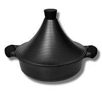 Cflagrant® Tajine Marocain Façon Pierre Induction avec Couvercle Revêtement sans PFOA (28cm)