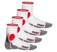 CFLEX - 4 paires de chaussettes de course blanc/rouge - 39-42
