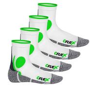 CFLEX - 4 paires de chaussettes de course blanc/vert - 35-38
