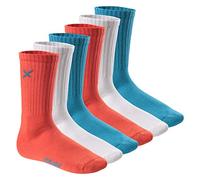 CFLEX 6 paires Lifestyle - Unisexe Long Crew Socks - Chaussettes de sport avec semelle en éponge - Bleu - taille 43-46