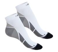 CFLEX Chaussettes de compression sport pour hommes et femmes (2 paires) Chaussettes courtes - Blanc Gris 43/46