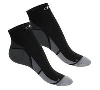 CFLEX Chaussettes de compression sport pour hommes et femmes (2 paires) Chaussettes courtes - Noir Gris 35/38