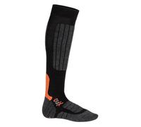 CFLEX Chaussettes de ski et de snowboard pour femmes et hommes (1 paire) Chaussettes hautes - Noir Orange 35/38