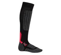 CFLEX Damen und Herren Ski- und Snowboard Socken (1 Paar) Kniestrümpfe - Schwarz-Rot 43-46 39/42
