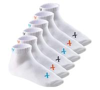CFLEX LIFESTYLE - Lot de 6 paires de chaussettes basses - unisexe - blanc + couleurs - taille 43-46