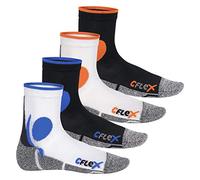 CFLEX - Lot de 4 paires de chaussettes de sport - protection contre les chocs - respirantes