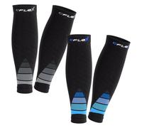 CFLEX Manchette de compression de sport pour homme et femme (1 ou 2 paires), Noir / mélange, L/XL