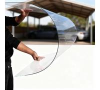 CFLNYC Feuille de toiture résistante aux intempéries, Panneau PC Transparent de 1 mm, protégé Contre Les UV, Isolation Thermique, for véranda, Serre, abri d'auto, Couverture de Patio(0.6x8m)