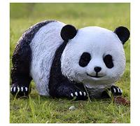 CFLNYC Statue Mignonne de bébé Panda Rampant Noir et Blanc, Figurine d'animal de Statue d'ours Panda géant de Chine comme décoration de Jardin (Color : Black and White, Size : 38.0x22.0x21.0cm)
