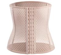 Femme Corset Serré Taille Minceur Gaine, Amincissante Torse Court Corset, Os en Acier Ventre Plat Waist Trainer, Fitness Serre Taille Body Sculptant sous-vêtements (Brun,2XL)